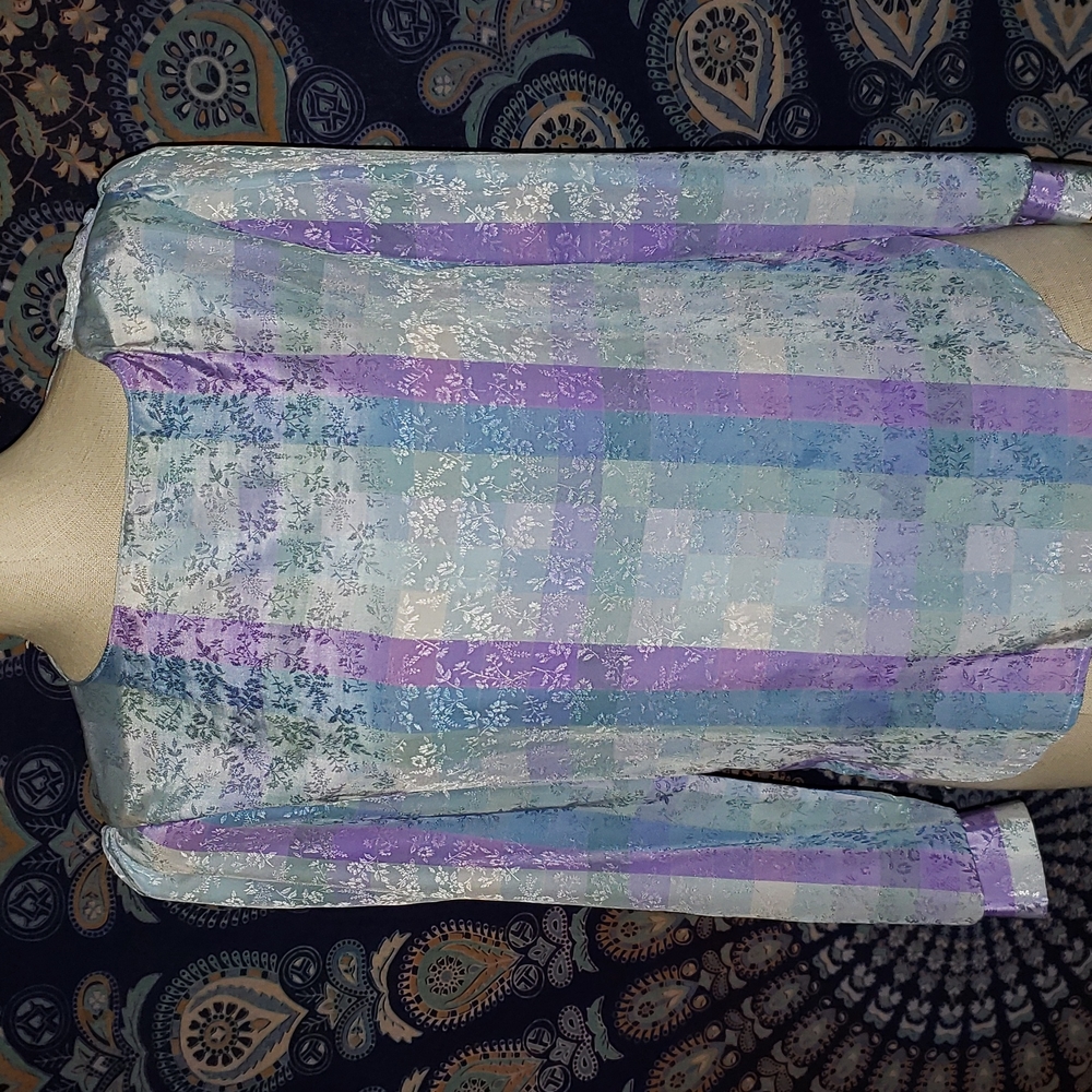 80's blouse with tags, size 12 kaki Roberts